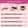 Petter World Anxiety Relieving Donut Bed for Dogs and Cats (Pink)