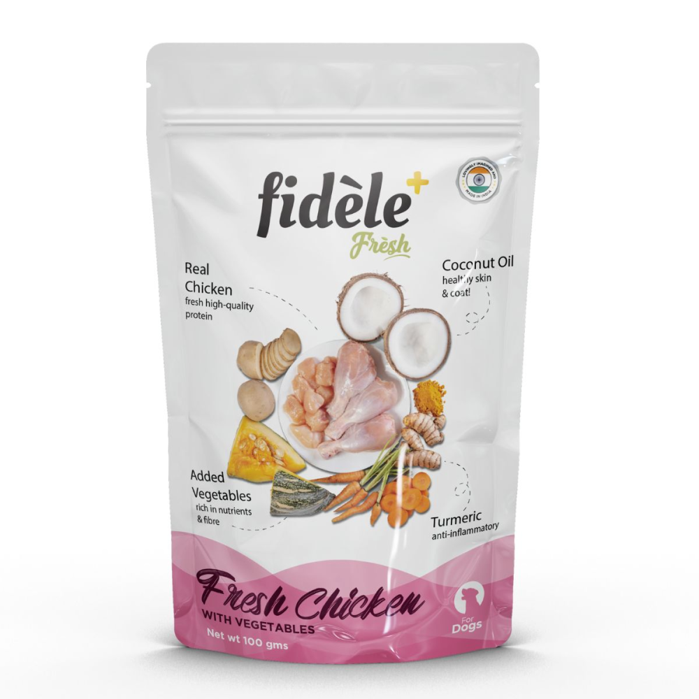 Fidele Plus Fresh Chicken with Vegetables Dog Wet Food
