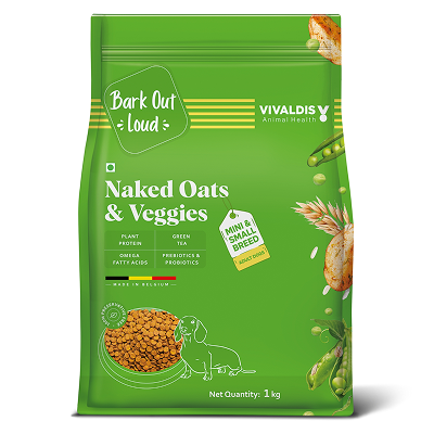Bark Out Loud Naked Oats & Veggies Veg Mini & Small Breed Adult Dog Dry Food Dogs- Dry Food Bark Out Loud 1kg