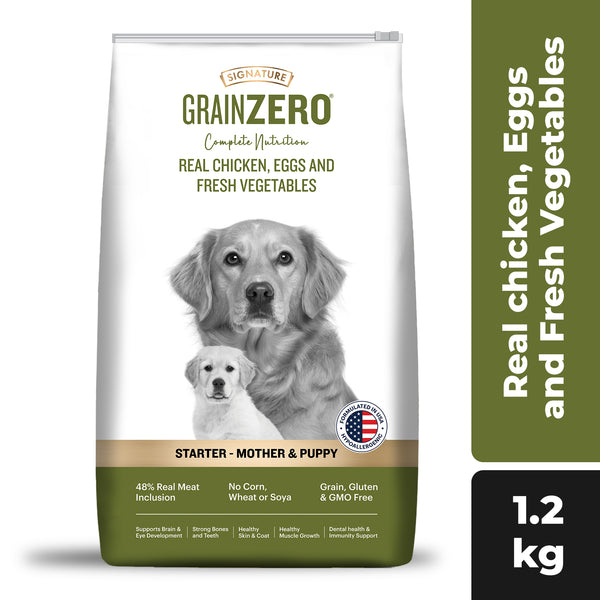 Signature Grain Zero Real Chicken, Egg and Vegetables Puppy Dog Dry Food