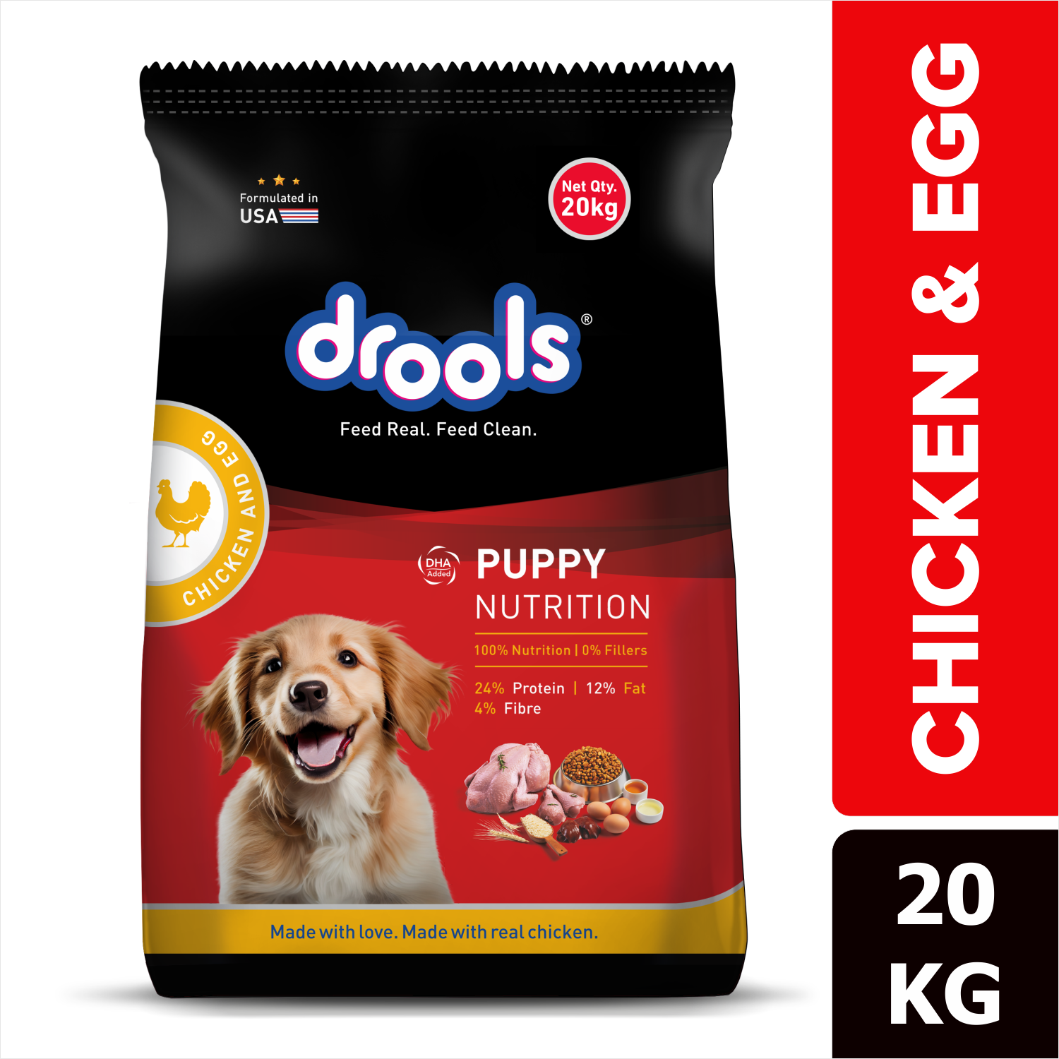 Drools Chicken and Egg Puppy Dog Dry Food Dogs- Dry Food Drools