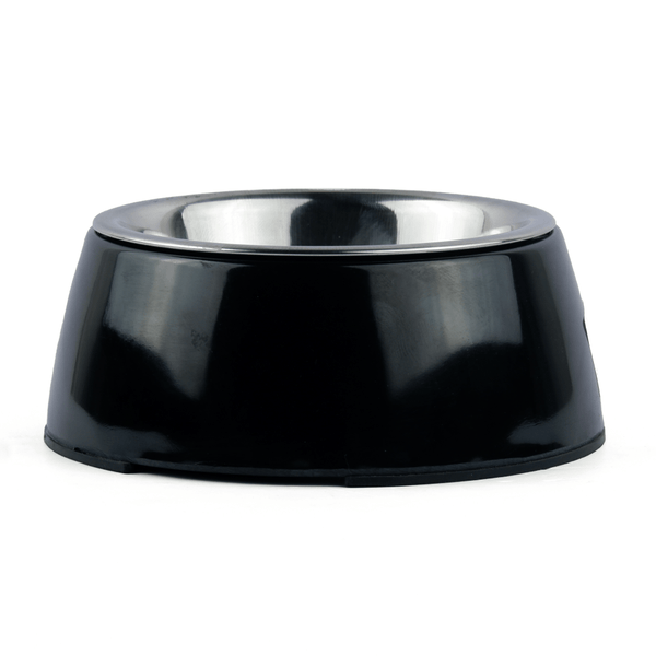 FG-Basil Solid Color Melamine Bowl for Dogs and Cats (Black)