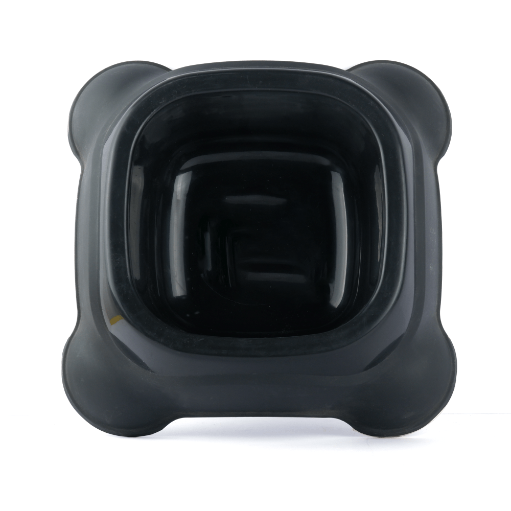 M Pets Plastic Single Bowl for Dogs (Black)