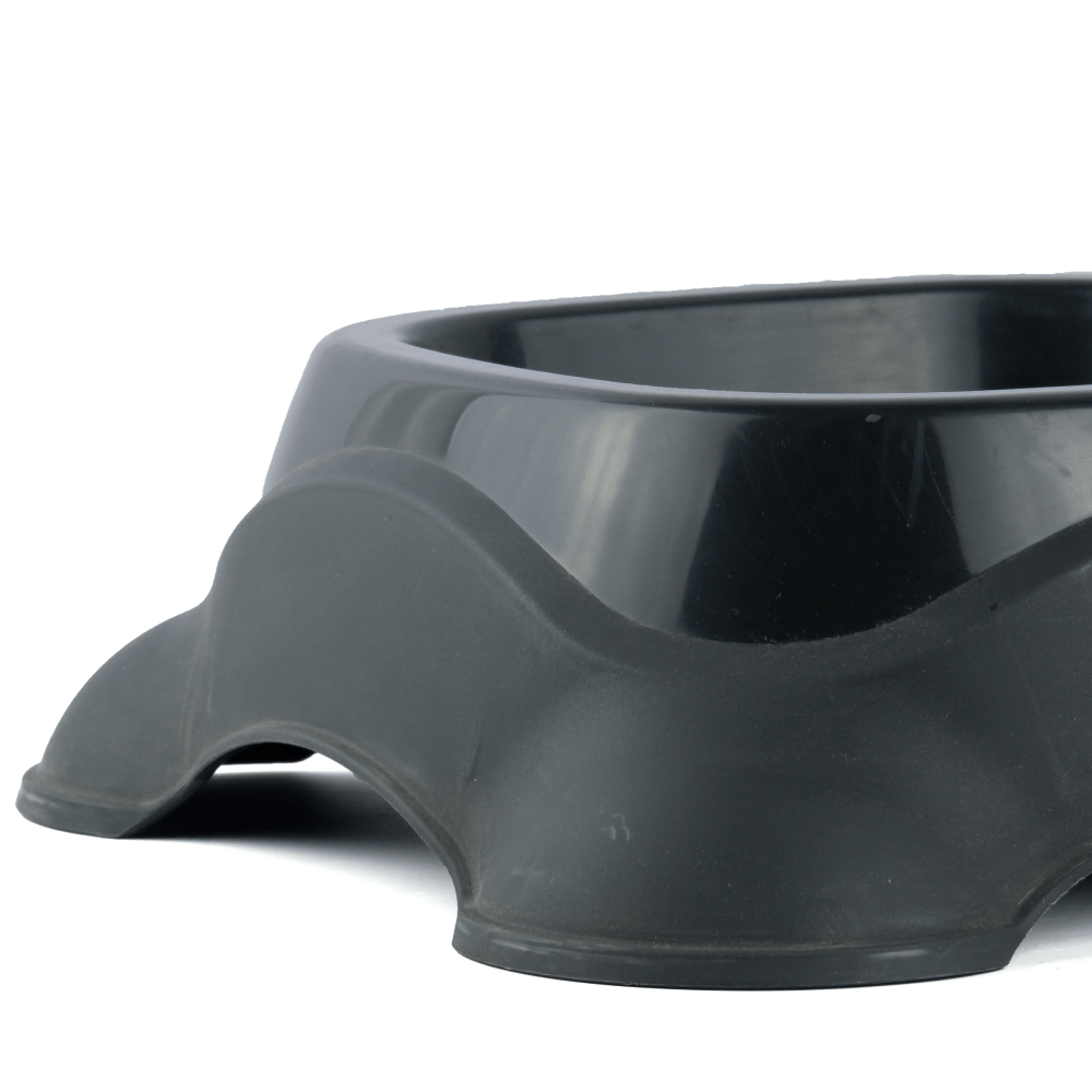 M Pets Plastic Single Bowl for Dogs (Black)