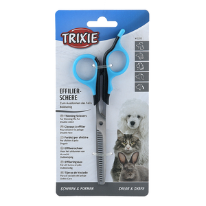 Trixie Double Sided Thinning Scissors for Dogs and Cats (Blue)