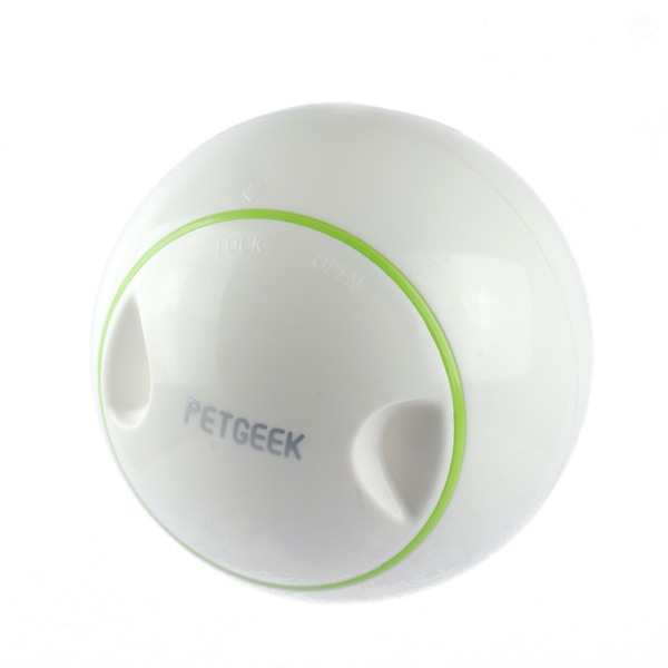 Pet Geek Foodie Orb Rolling Ball Treat Toy for Dogs | For Medium Chewers (White)