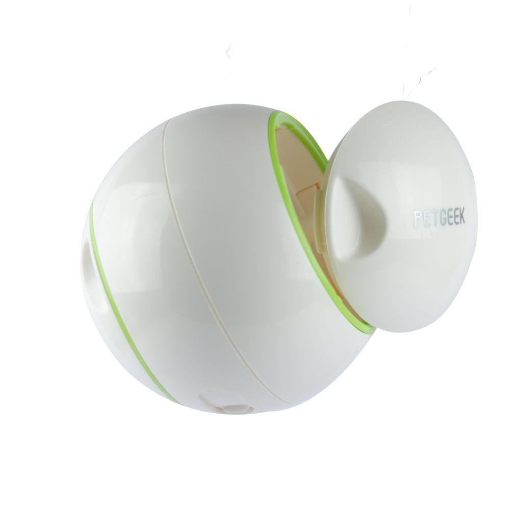 Pet Geek Foodie Orb Rolling Ball Treat Toy for Dogs | For Medium Chewers (White) Dogs-Toys Petgeek