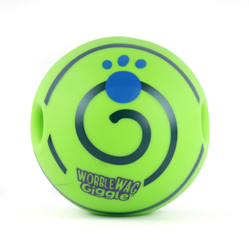 Wobble Wag Giggle Ball Interactive Toy for Dogs | For Medium Chewers (Green)