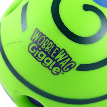 Wobble Wag Giggle Ball Interactive Toy for Dogs | For Medium Chewers (Green)