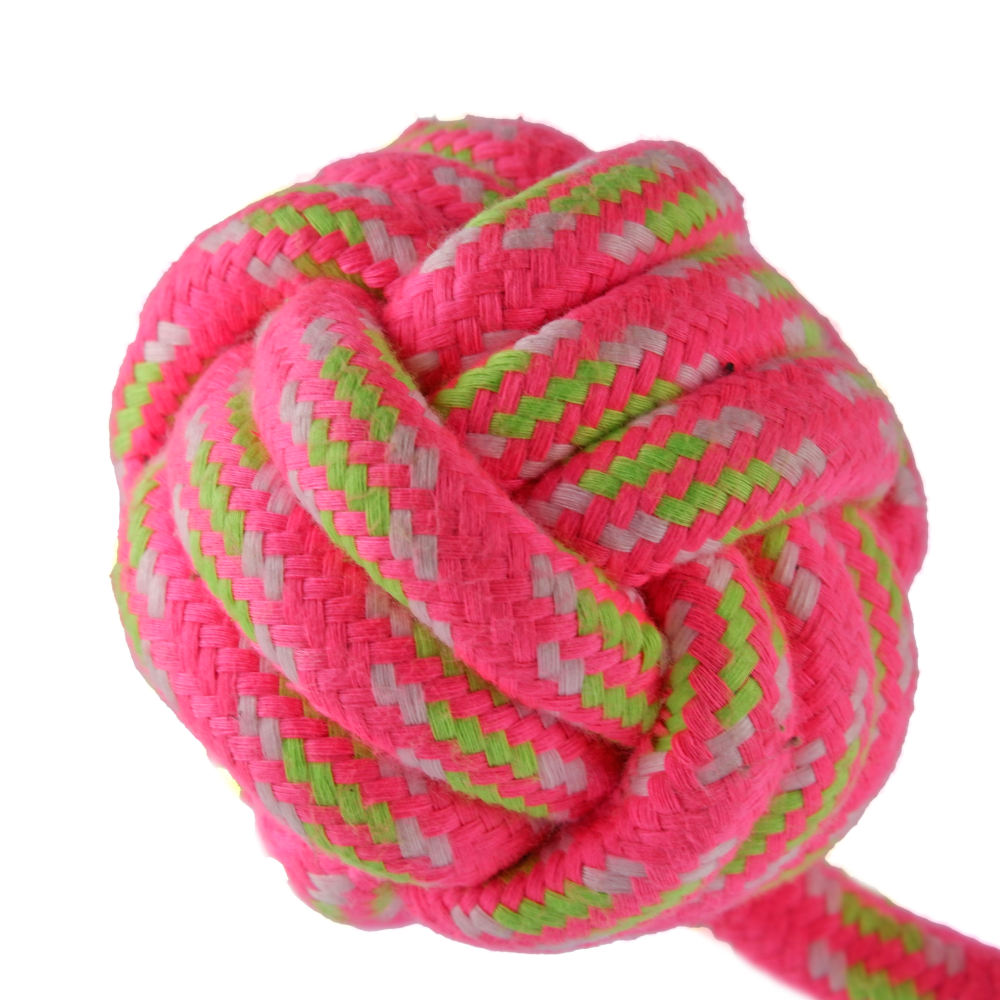 Trixie Playing Rope with Woven in Ball Toy for Dogs (Pink)