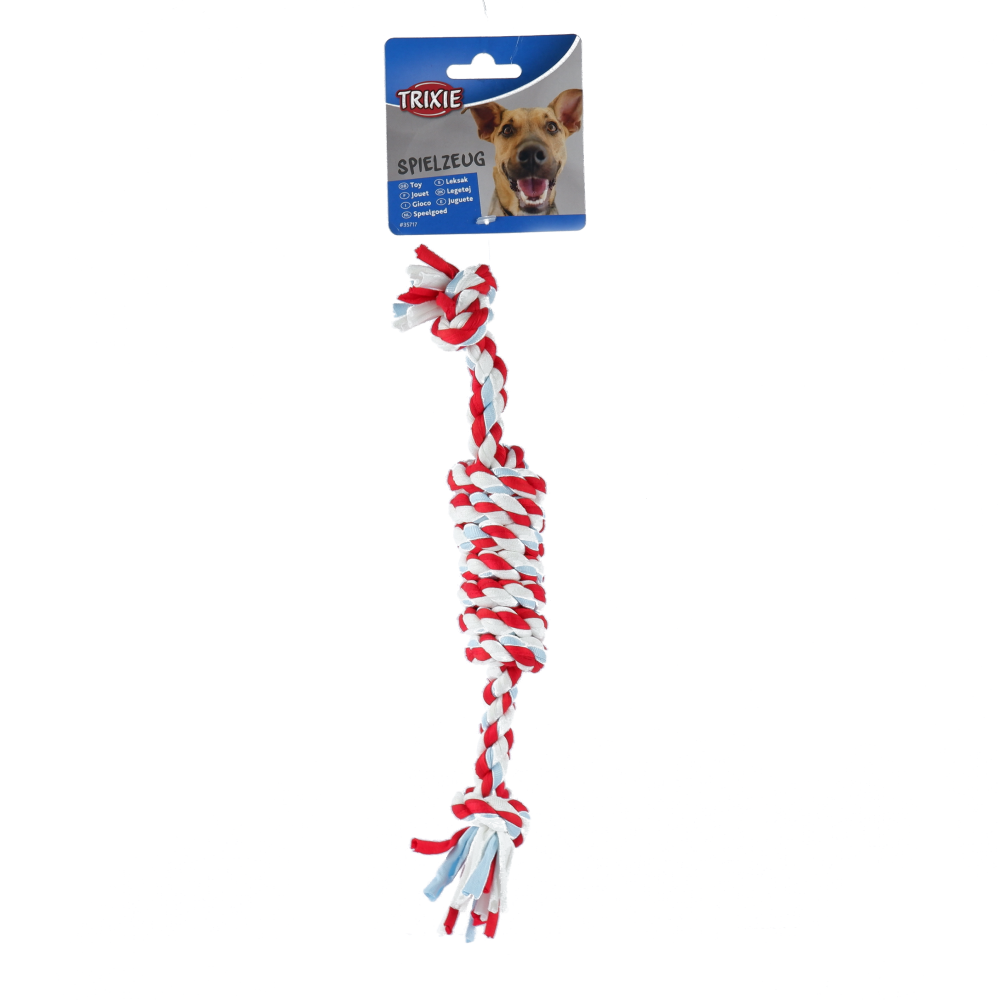 Trixie Playing Rope with Knots Toy for Dogs (White/Red)