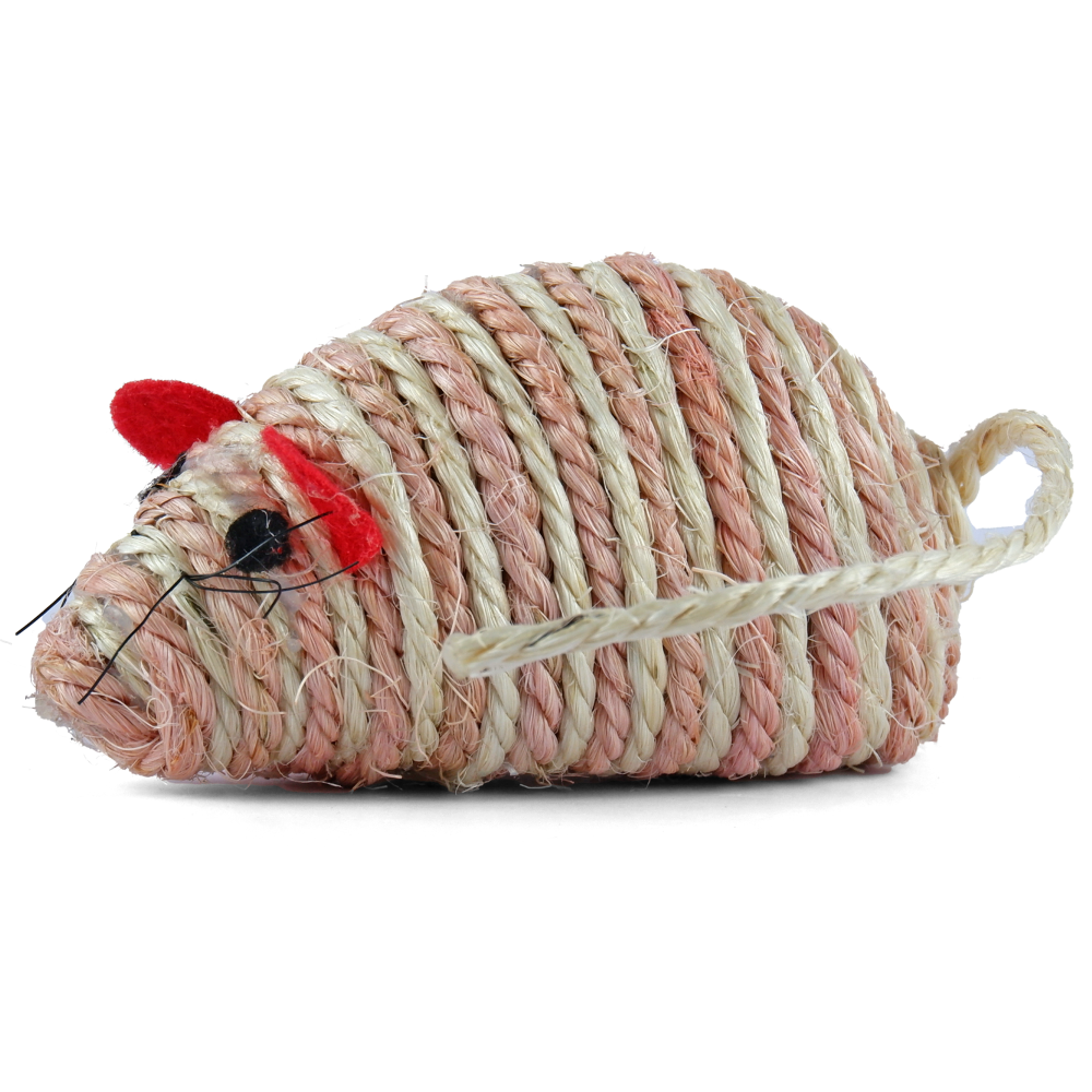 Trixie Mouse Shaped Sisal Toy for Cats (Pink)
