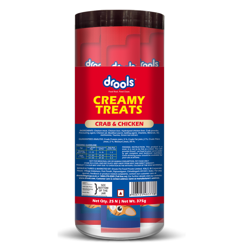 Drools Crab & Chicken Creamy Cat Treats Cats-Treats & Others Drools