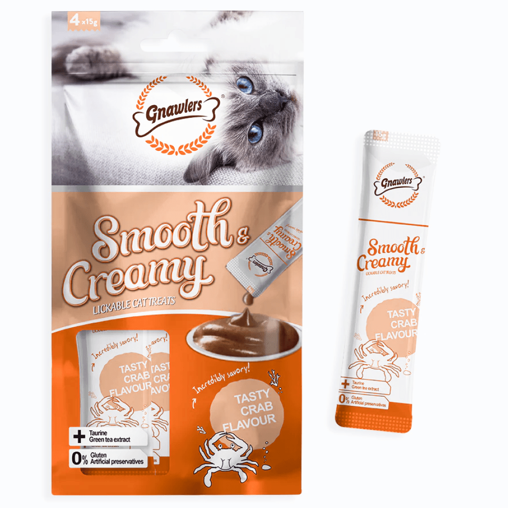 Gnawlers Crab and Salmon Flavour Creamy Cat Treats Combo