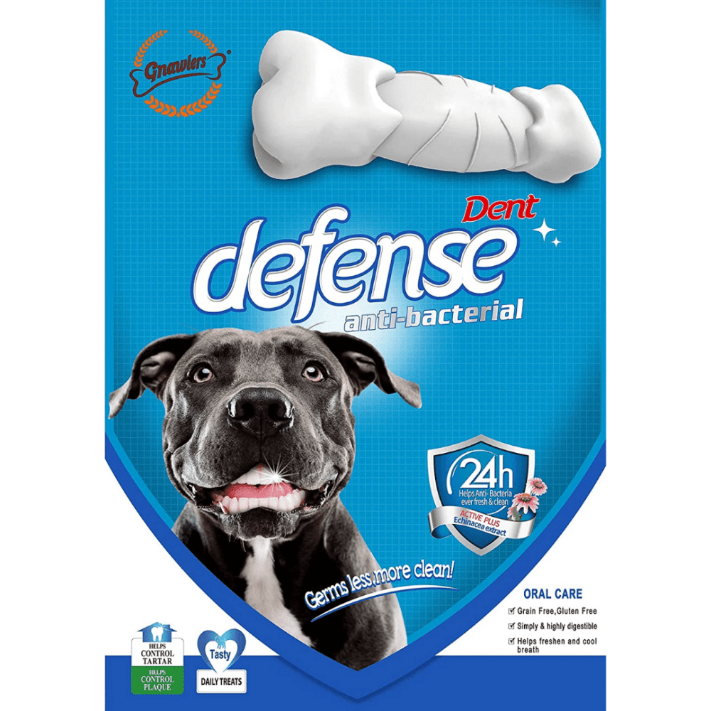 Gnawlers Defense Dent Dental Care Chew Bones For Dogs Dog Treats + Others Gnawlers 525g(35pcs)