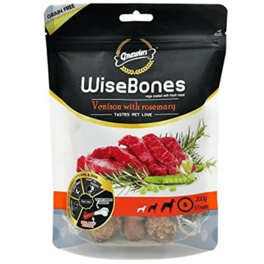 Gnawlers WiseBones Venison with Rosemary Dog Treats (Medium) (Buy 1 Get 1) (Limited Shelf Life)