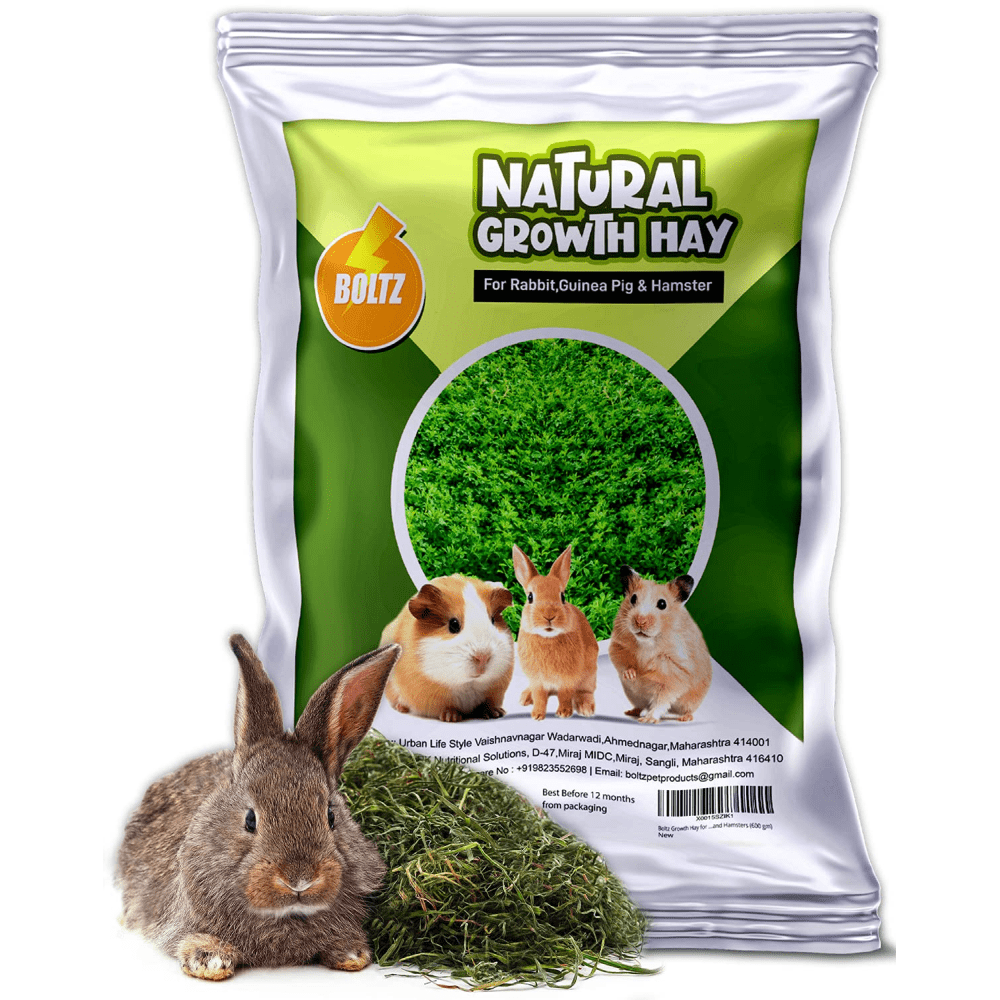 Boltz Natural Growth Hay for Rabbits Guinea Pigs and Hamsters and INR&