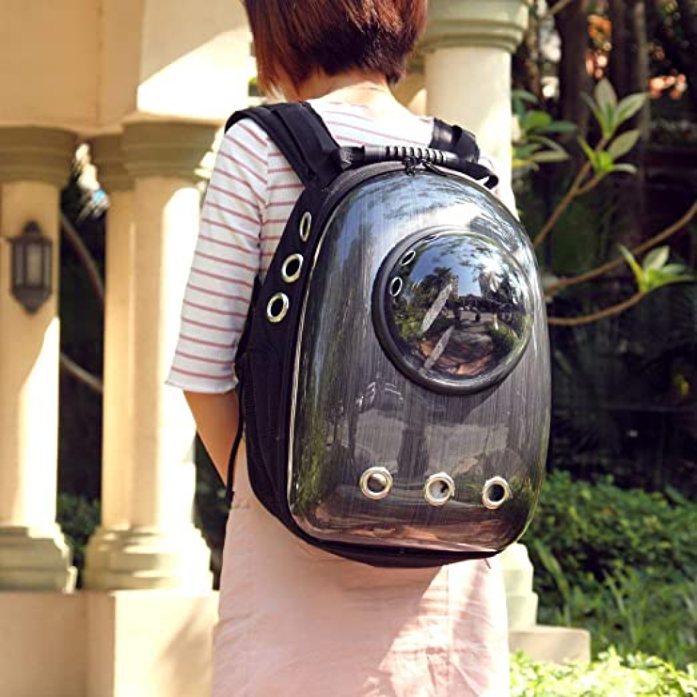 Petcrux Transparent Breathable Plain Astronaut Carrier Backpack for Pets