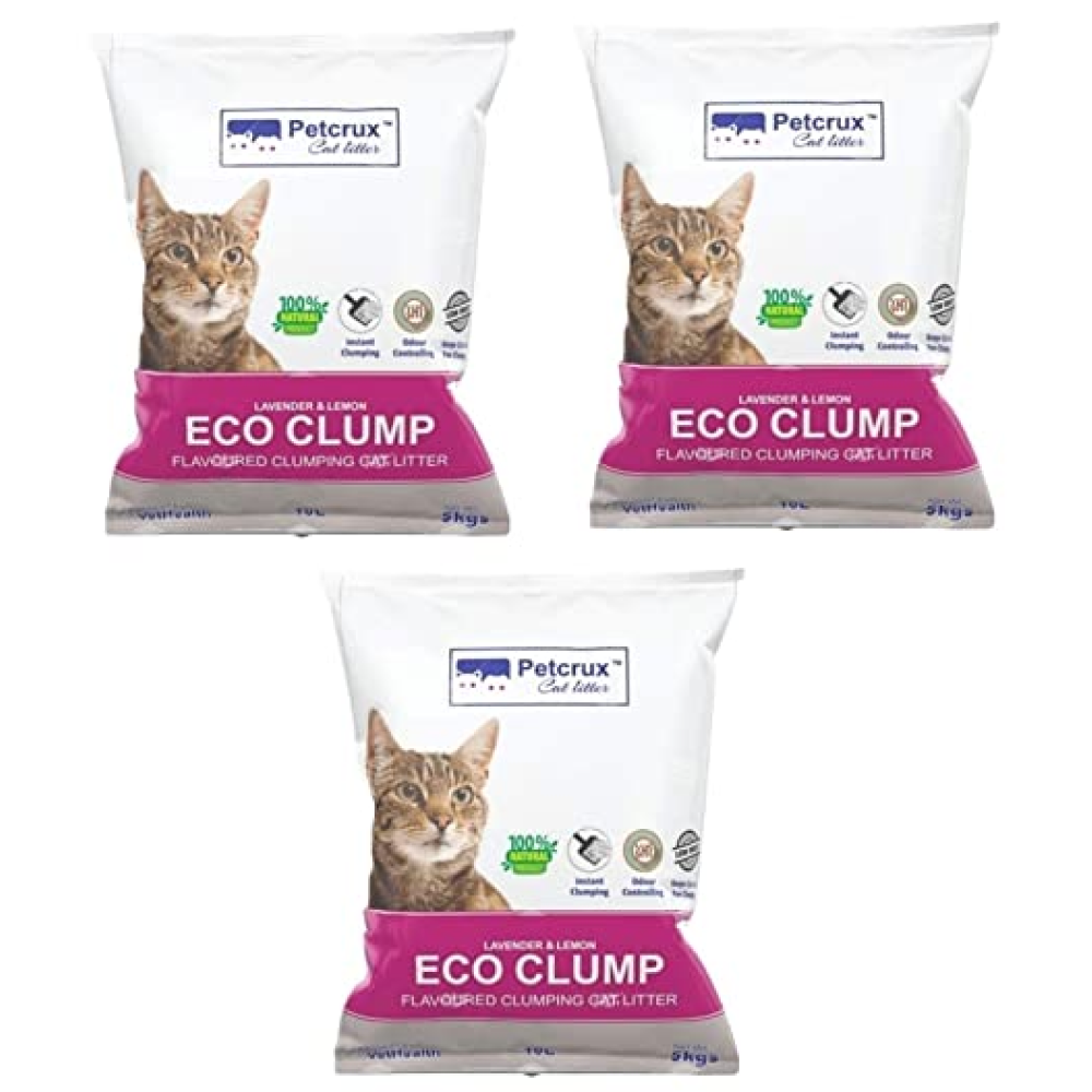 Petcrux Lavender & Lemon Flavored Eco Clumping Cat Litter
