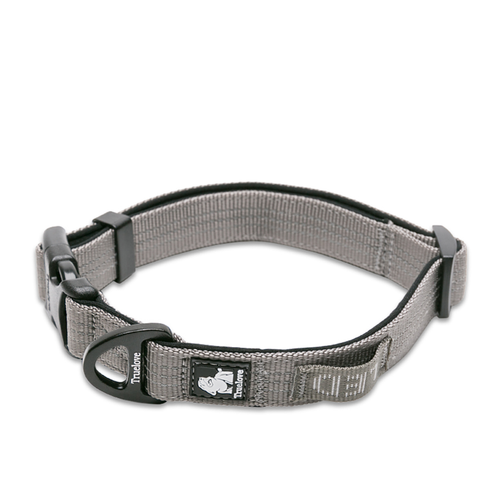 Truelove Classic Harness and Padded Collar for Dogs (Grey) - L