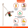 Trixie Wind Up Mouse Toy and Fofos Scandi Beetle with Wooden Stick Toy for Cats Combo Cats-Toys Exclusive Combo