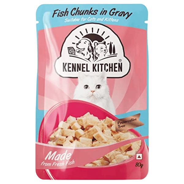 Kennel Kitchen Fish Chunks in Gravy Kitten and Adult Cat Wet Food (All Life Stage)