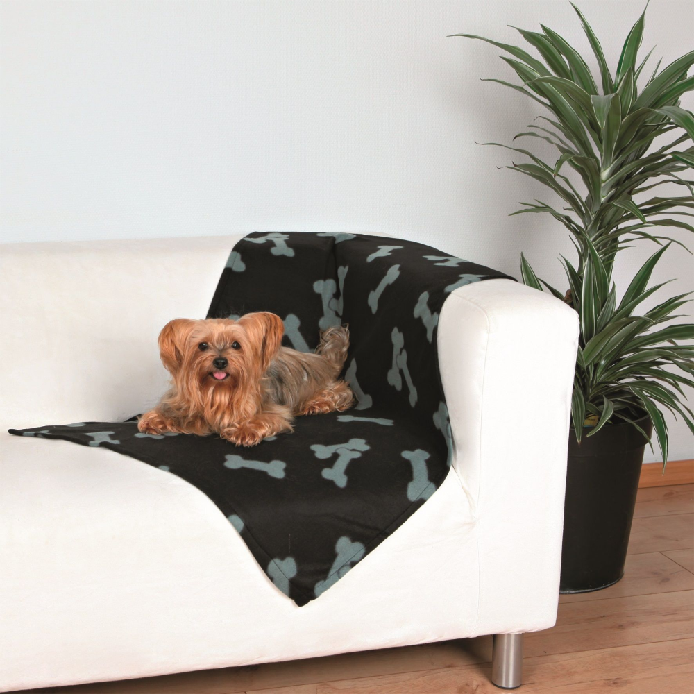Trixie Beany Blanket Fleece for Dogs and Cats (Black)