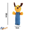 Pedigree Roasted Lamb Tasty Jerky Treat, Pet Vogue Dog-Shaped Plush Toy, & Trixie Hedgehog Ball Vinyl Toy Combo for Dogs