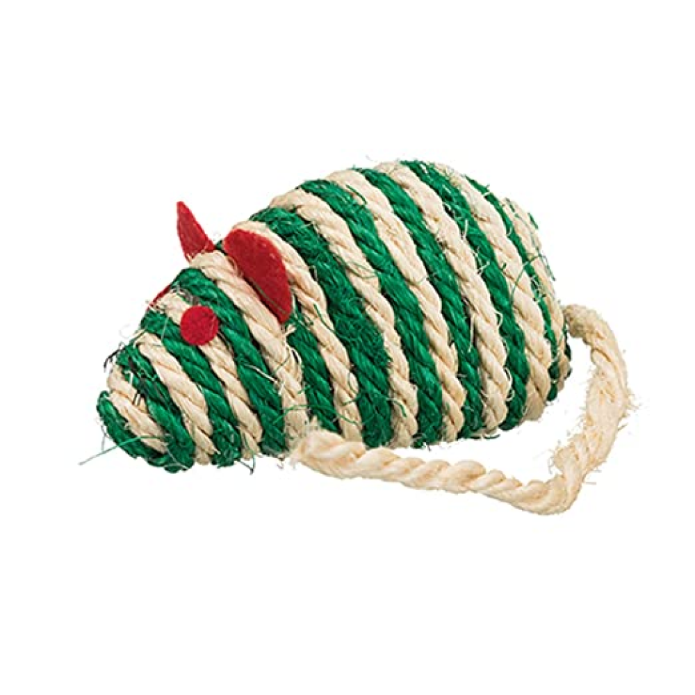 Trixie Mouse Shaped Sisal Toy for Cats (Green)