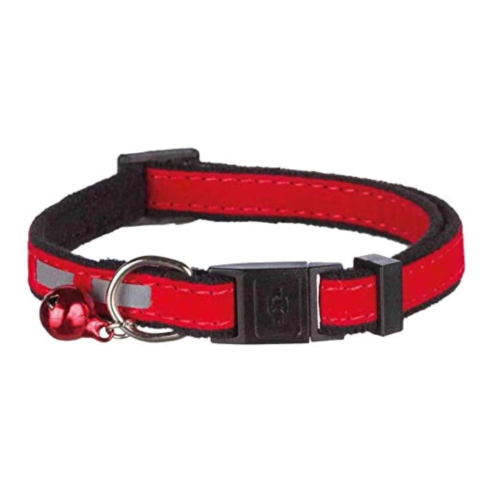 Trixie Safer Life Reflective Collar with Bell for Cats (Red)