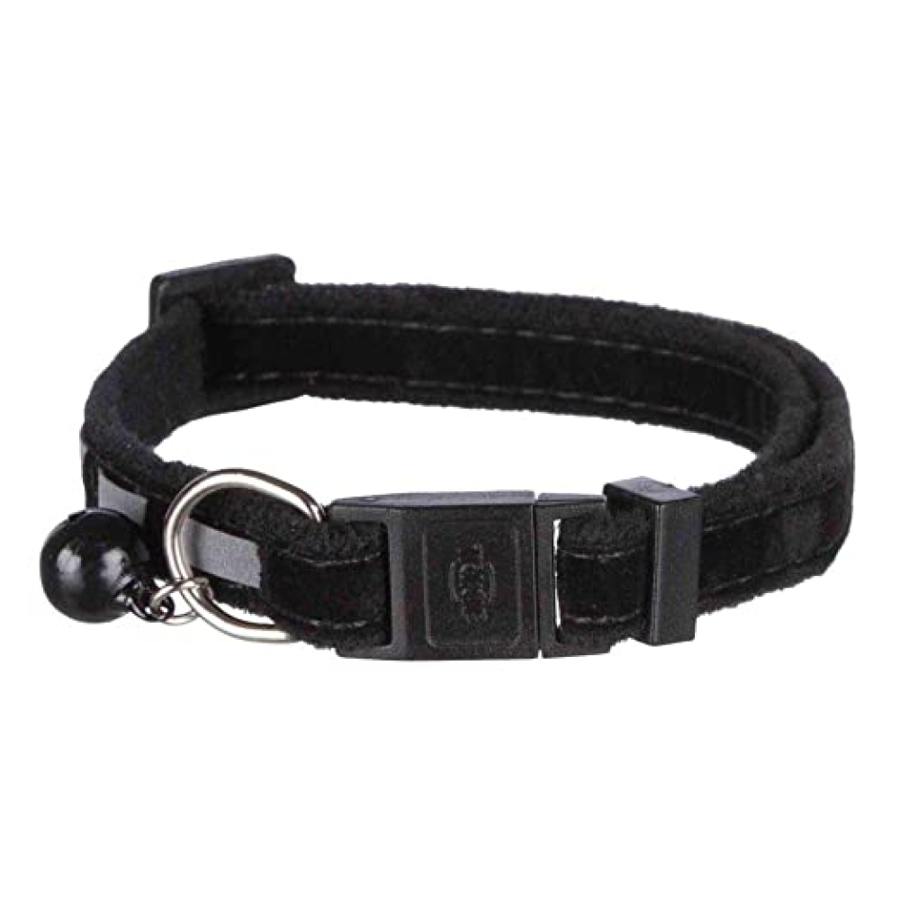 Trixie Safer Life Reflective Collar with Bell for Cats (Black)