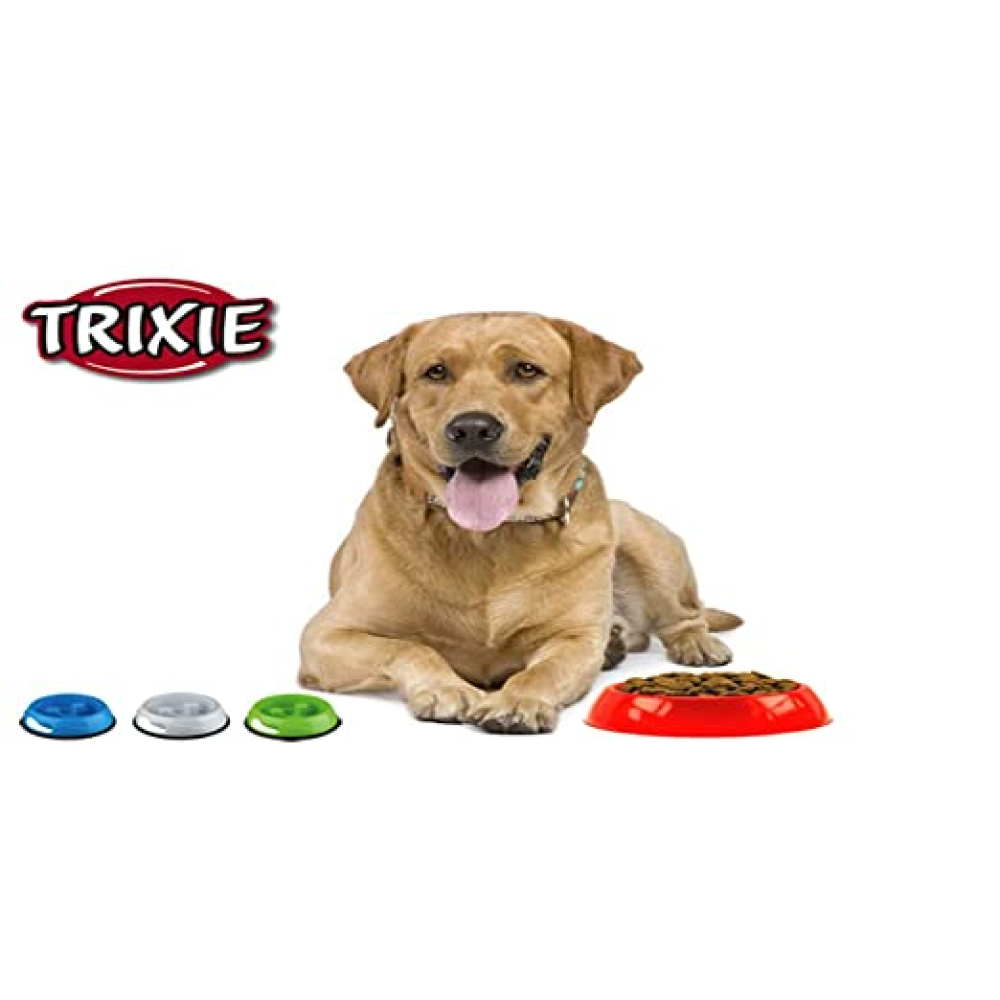 Trixie Slow Feed Plastic Bowl for Dogs (White)