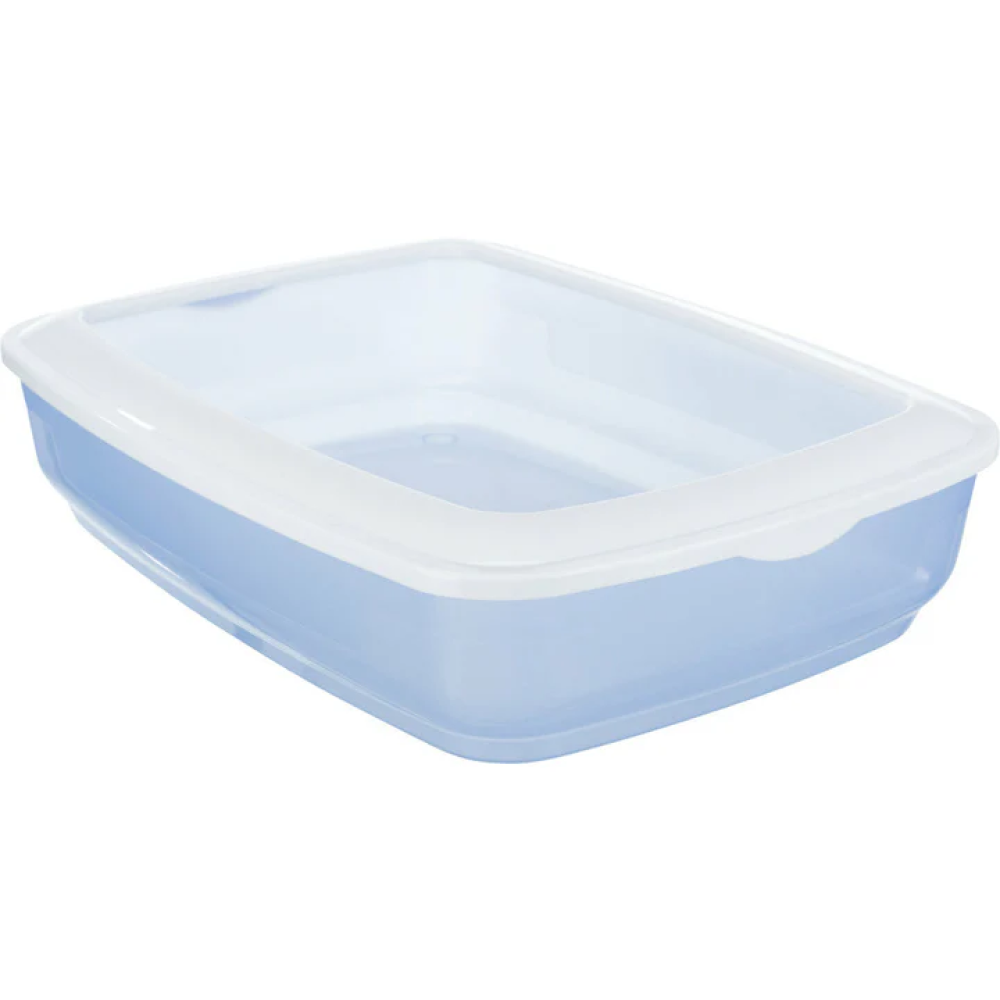 Trixie Brisko Litter Tray with Rim for Cats (Blue)