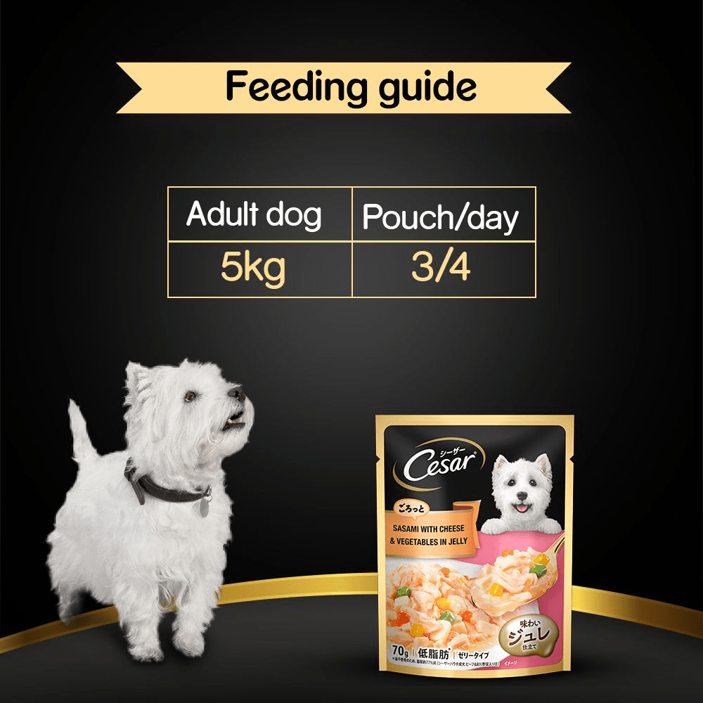 Cesar dog food feeding amounts sale