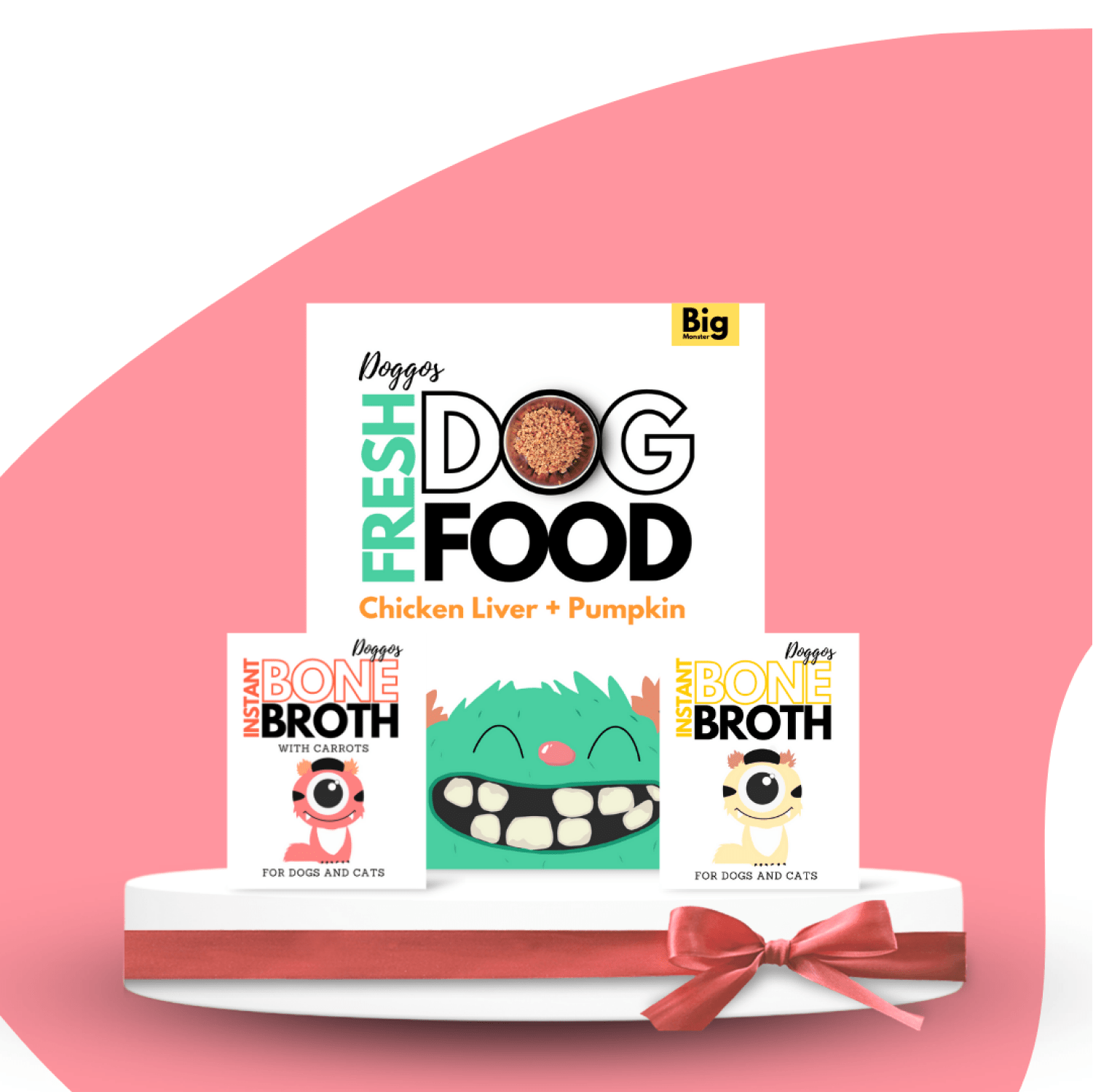 Doggos The Monster Club Fresh Food and Bone Broth for Dogs Dogs-Fresh Food Doggos Set of 4
