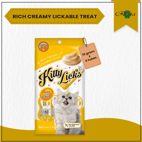 Kitty Licks Tuna Seafood and Tuna Scallop Cat Treats Combo