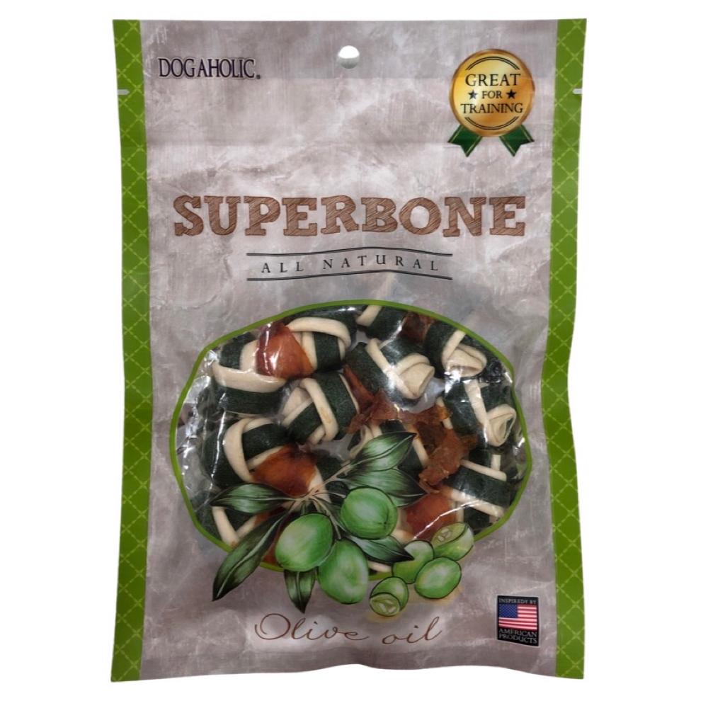 Superbone Chicken Knotted Bone with Olive Oil Dog Treat (Buy 1 Get 1) (Limited Shelf Life) Dog Treats + Others Super Bone 140g+140g