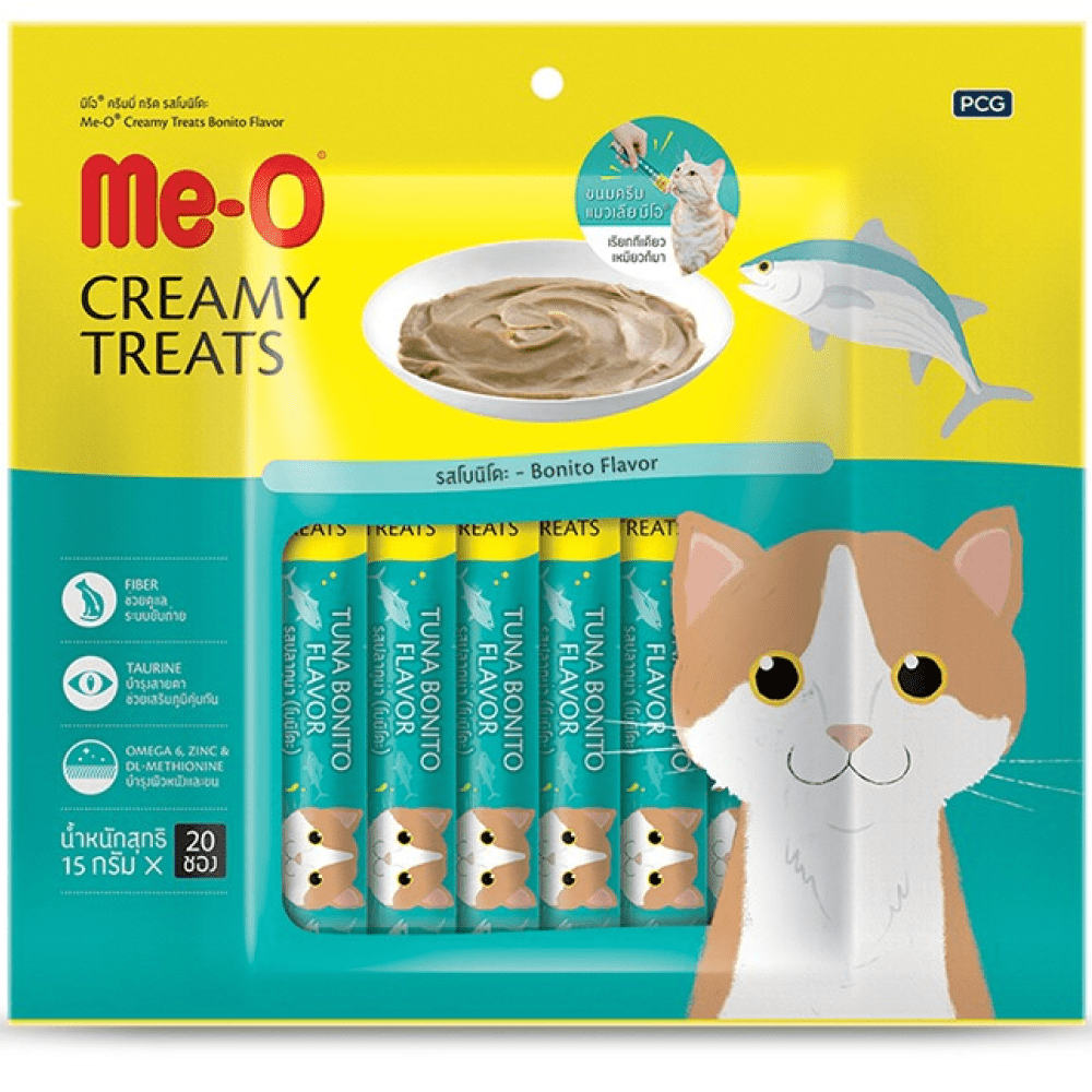 Me O Creamy Chicken & Liver, Salmon and Bonito Cat Treat Combo