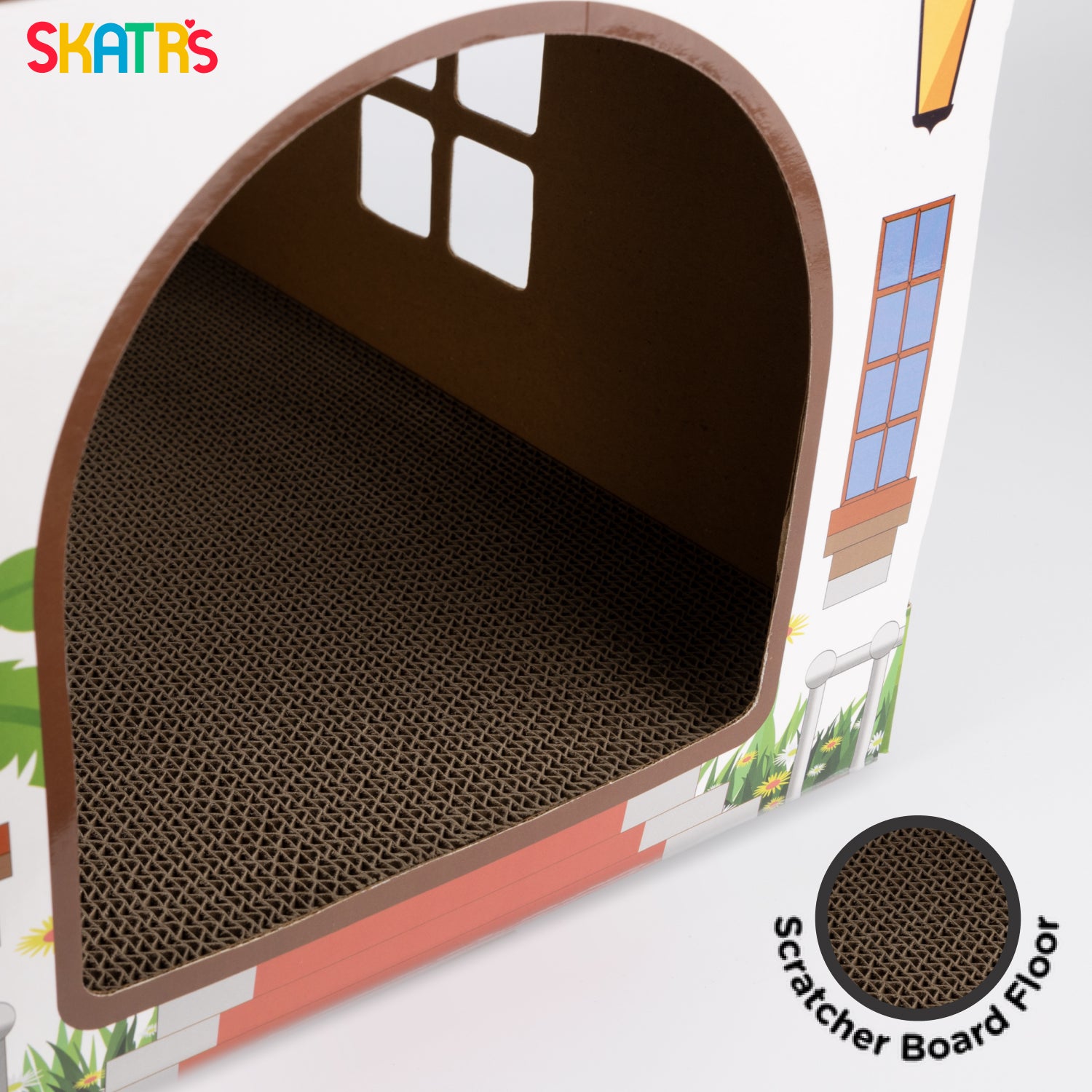 Skatrs Purrfect Home Cat with 2g Premium Catnip Free Cats-Toys Skatrs