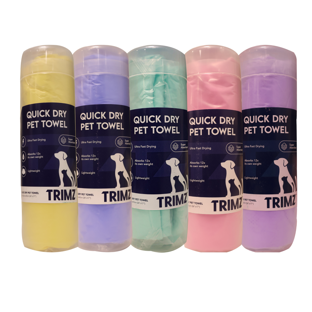 Trimz Quick Dry Absorption Towel for Dogs and Cats (Purple) (26 x 17 inch)