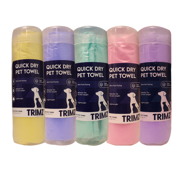 Trimz Quick Dry Absorption Towel for Dogs and Cats (Blue)