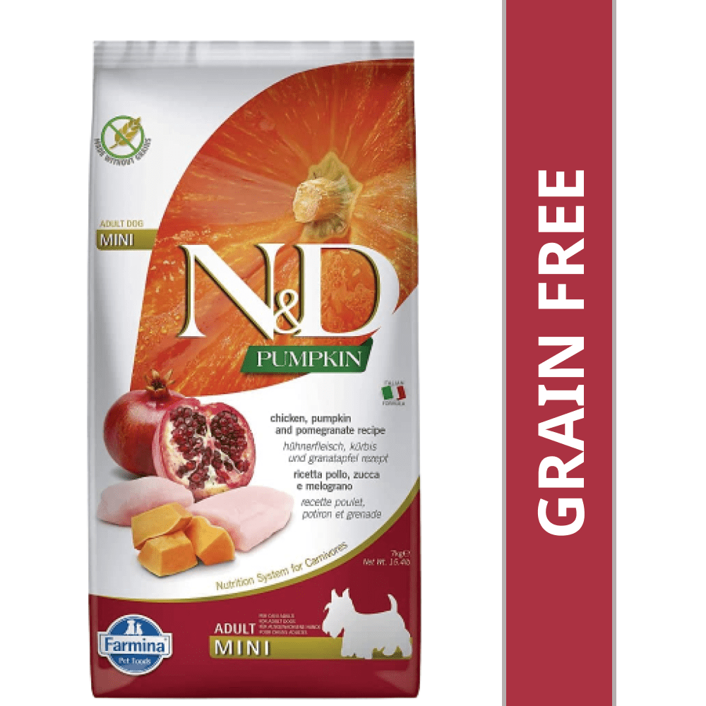 Farmina N&D Pumpkin Chicken & Pomegranate Grain Free Adult Mini Dog Dry Food Dogs- Dry Food Farmina N&D 7kg