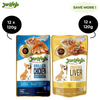 JerHigh Chicken Grilled in Gravy and Chicken And Liver in Gravy Dog Wet Food Combo Dogs-Wet Food Jerhigh 24x120g