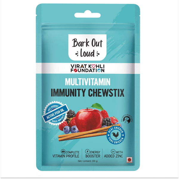 Bark Out Loud Glow and Shine Turmeric and Immunity Multi Vitamin Chew Stix for Dogs and Cats Combo
