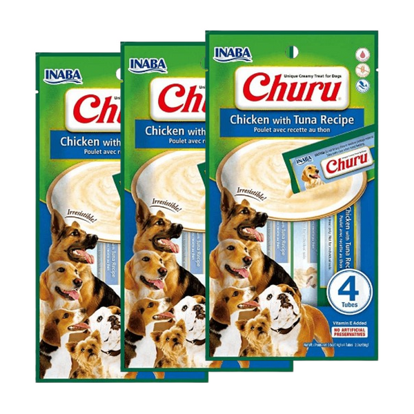 INABA Churu Chicken with Tuna Recipe Creamy Dog Treats