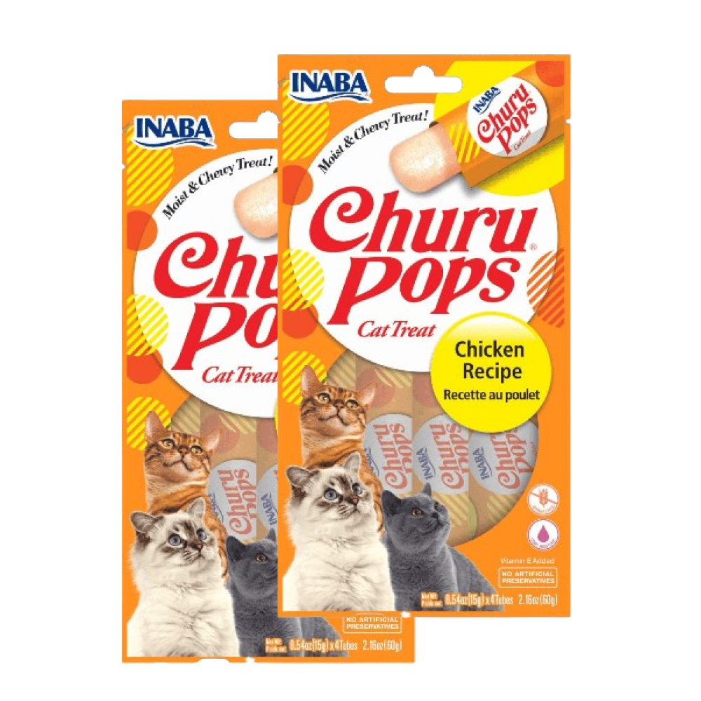 INABA Churu Pops Chicken Flavour Cat Treat Cats-Treats & Others INABA 2x60g(4pcs)