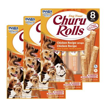 INABA Churu Roll Chicken Recipe Wraps Chicken Recipe Dog Treats