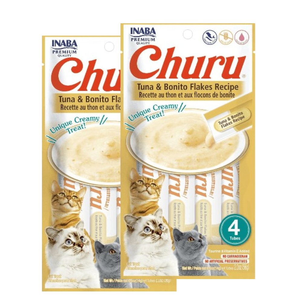 INABA Churu Tuna & Bonito Flakes Recipe Cat Treats