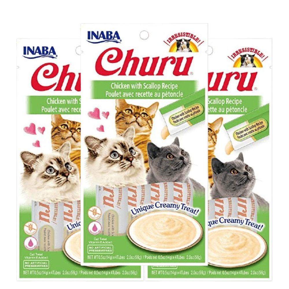 INABA Churu Chicken with Scallop Cat Treats