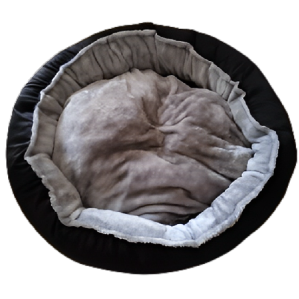 Fluffy's Kozi Pet Ultra Soft Ethnic Designer Polyster Filled Reversable Bed for Dogs and Cats (Black) Both-Bedding, Mats & Travel Supplies Fluffy's XXL